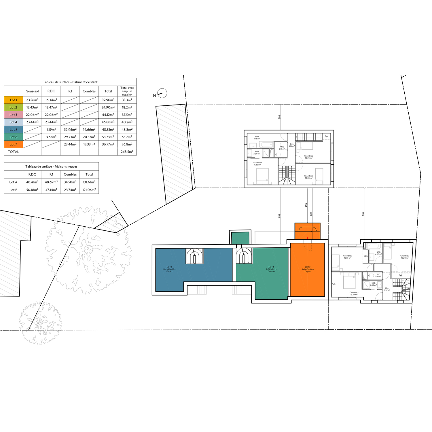 3_Avramova architecte_Bourg-la-Reine_RＩabilitation et crＢtion de logements_Plan R+1